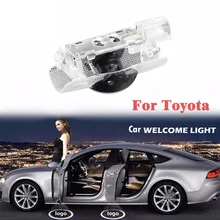 2Pcs Car Door Led Circle Shadow Light Ghost Logo Projector Courtesy Backlight Auto Car Styling Welcome Lamp For Toyota