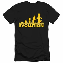 Summer Style LEGO Robot EVOLUTION T Shirts Men Cotton Short Sleeve Funny Printed Sheldon Cooper Men’s T-Shirt Fashion Male Tees