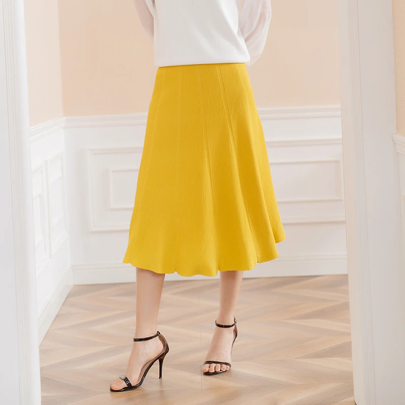 Falda de marca 2019 primavera verano Mujer nuevo Color sólido alta cintura Falda larga Casual faldas suelta salvaje A line faldas|Faldas| - AliExpress