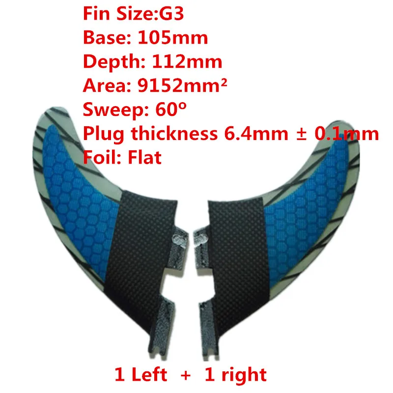 Srfda SUP серфинга Fin высокое качество 2 шт./компл. FCS II G3 G7 плавники серфинга с стекловолокна мед гребень материала для серфинга S L