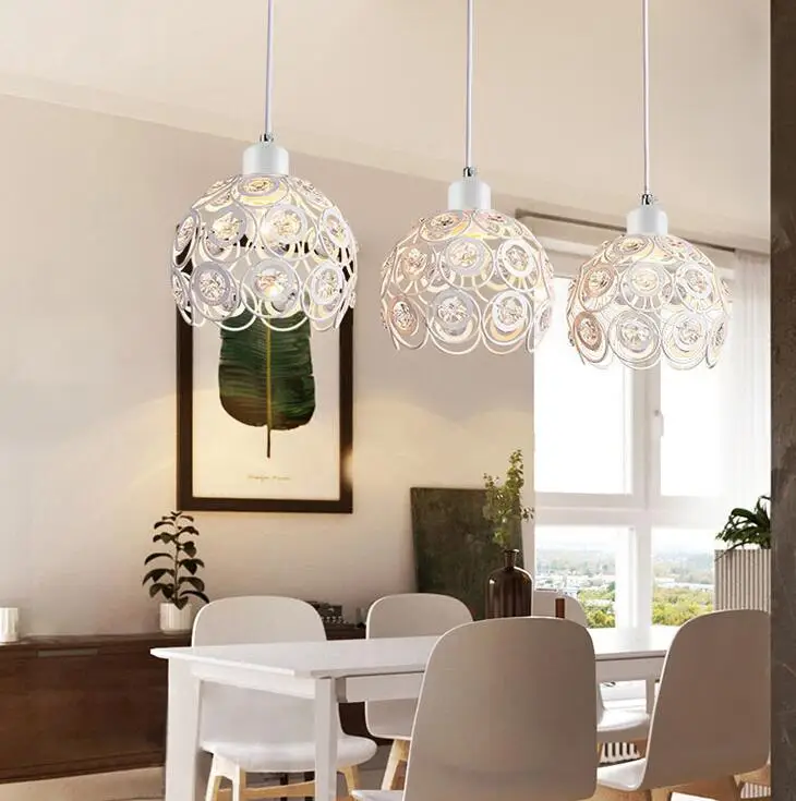 Crystal lamp restaurant Pendant lights creative personality modern simplicity bar dining room dinin lighting Lampshade(Dia:20cm) bathroom ceiling lights