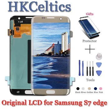 

Super AMOLED LCDs Replacement For Samsung Galaxy S7 edge G935 G935F LCD Display Screen Digitizer Assembly with Frame LCD