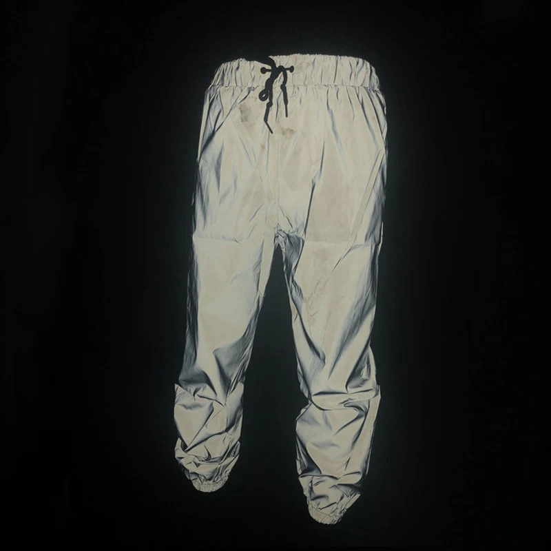Новинка, мужские уличные штаны для ночного танца, полностью Светоотражающие штаны для бега, Harajuku, водонепроницаемые штаны в стиле хип-хоп с эластичной резинкой на талии, спортивные штаны