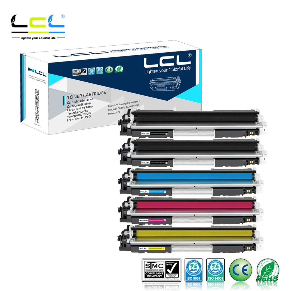 LCL 130A CF350A CF351A CF352A CF353A (5-Pack) Compatible Laser Toner Cartridge for HP Color LaserJet Pro MFP M176n/M177fw LCL 130A CF350A CF351A CF352A CF353A (5-Pack) Compatible Laser Toner Cartridge for HP Color LaserJet Pro MFP M176n/M177fw