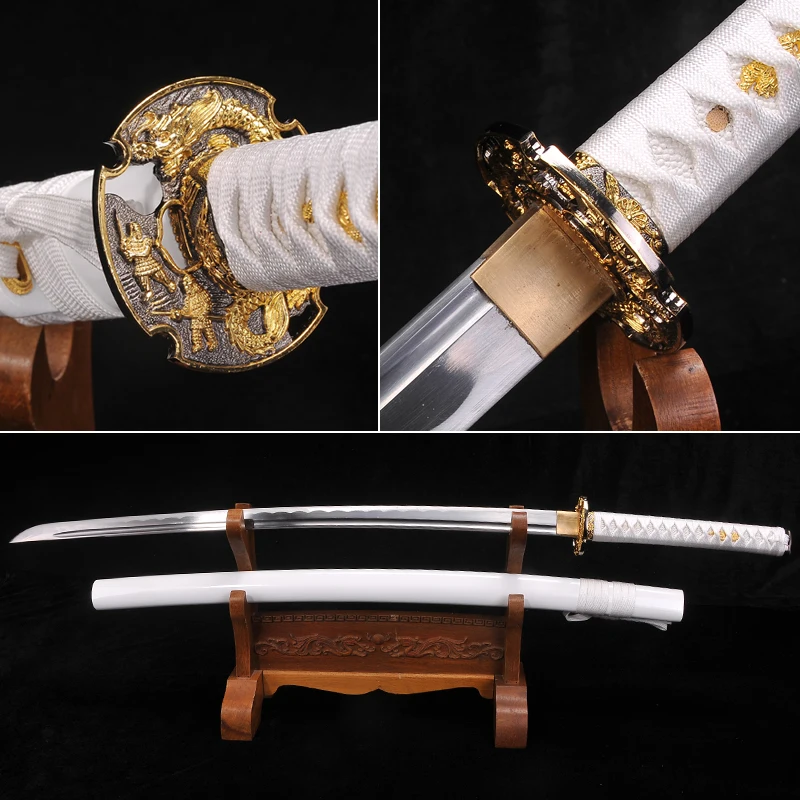 Details about   Japanese Samurai Sword Saber Sharp HRC60 Spring Steel Blade Katana Full Tang 