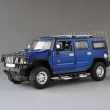 Литая модель автомобиля игрушки 1:24 для HUMMER H2 SUV автомобиль Реплика коллекция