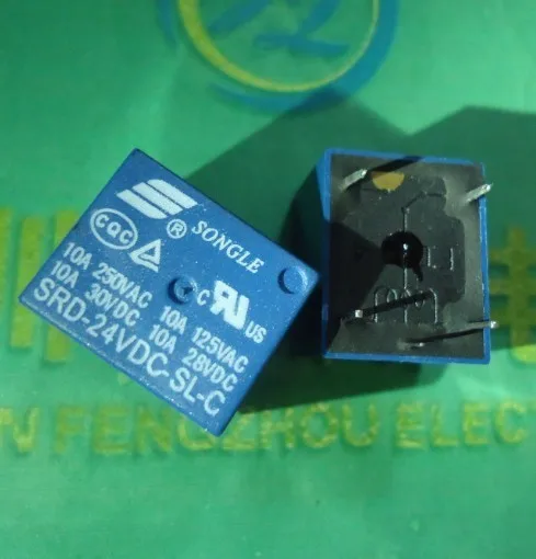 

Free shipping 10pcs SRD-5-9-12-24vdc-SL-C relay 5V/9V/12V/24v t73-24v 5pin