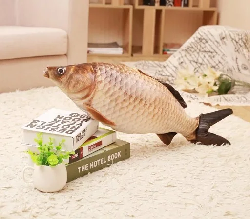 60 см Горячая 3D плюшевая игрушка-имитация рыбы Классическая трава Карп Подушка креативный подарок на день рождения игрушка для детей домашний декор