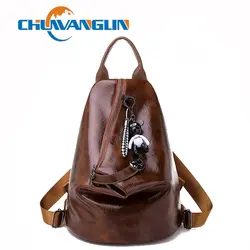 Chuwanglin винтажный кожаный рюкзак для женщин рюкзаки mochila feminina Anti-theft маленький рюкзак женские школьные сумки S5666