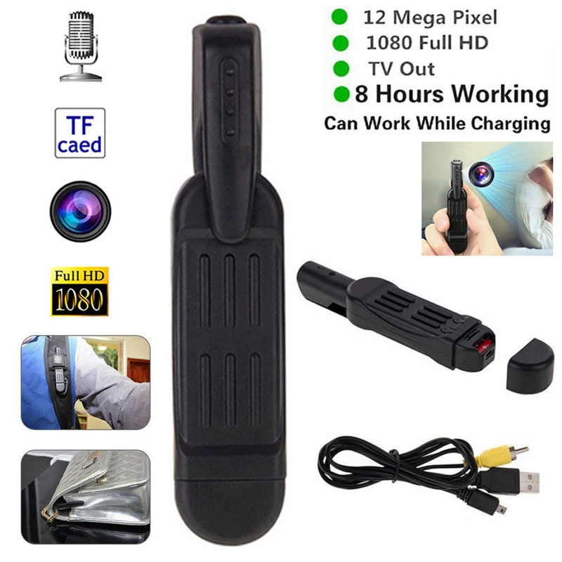  Mini Macchina Fotografica 1080P HD Digital Video Audio Recorder Indossabile DVR Piccola Macchina Fo