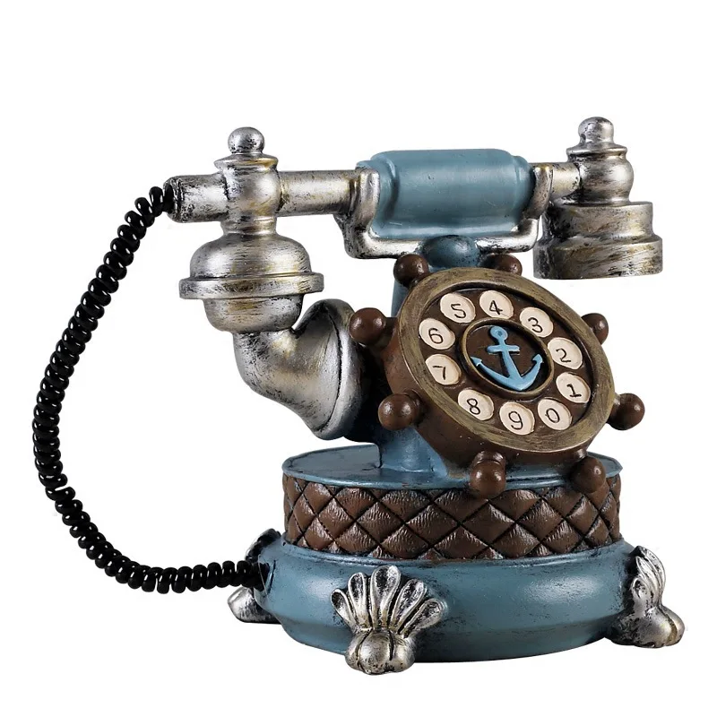 

Vintage Book Phone Piggy Bank Home Decor Ornaments Retro Furniture Figurines Phone Miniatures Home Decoration Crafts Kids Gifts