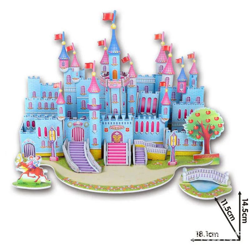 3D DIY rompecabezas bebé juguete niño temprano aprendizaje Castillo construcción patrón regalo para niños brinquedo educativo casas rompecabezas 3D DIY rompecabezas bebé juguete niño temprano aprendizaje Castillo construcción patrón regalo para niños brinquedo educativo casas rompecabezas