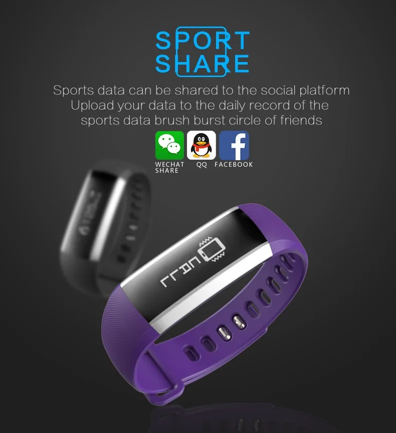 Smart Sport Bracelet Watch Fitness Tracker Smartband Monitoring Wristband Heart Rate Monitor Smart Band