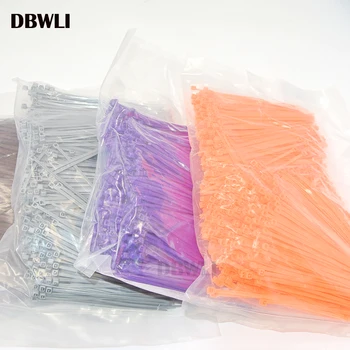 

100mm Self-locking Nylon Cable Ties 4inch 1000pcs 9 color Plastic Zip Tie 18 lbs Orange purple black wire binding wrap straps UL