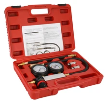 Auto Cylinder Leak Tester Petrol Engine Gauge Tool Kit Compression Leakage Detector Kit Set Double Gauge System with Case Auto Cylinder Leak Tester Petrol Engine Gauge Tool Kit Compression Leakage Detector Kit Set Double Gauge System with Case
