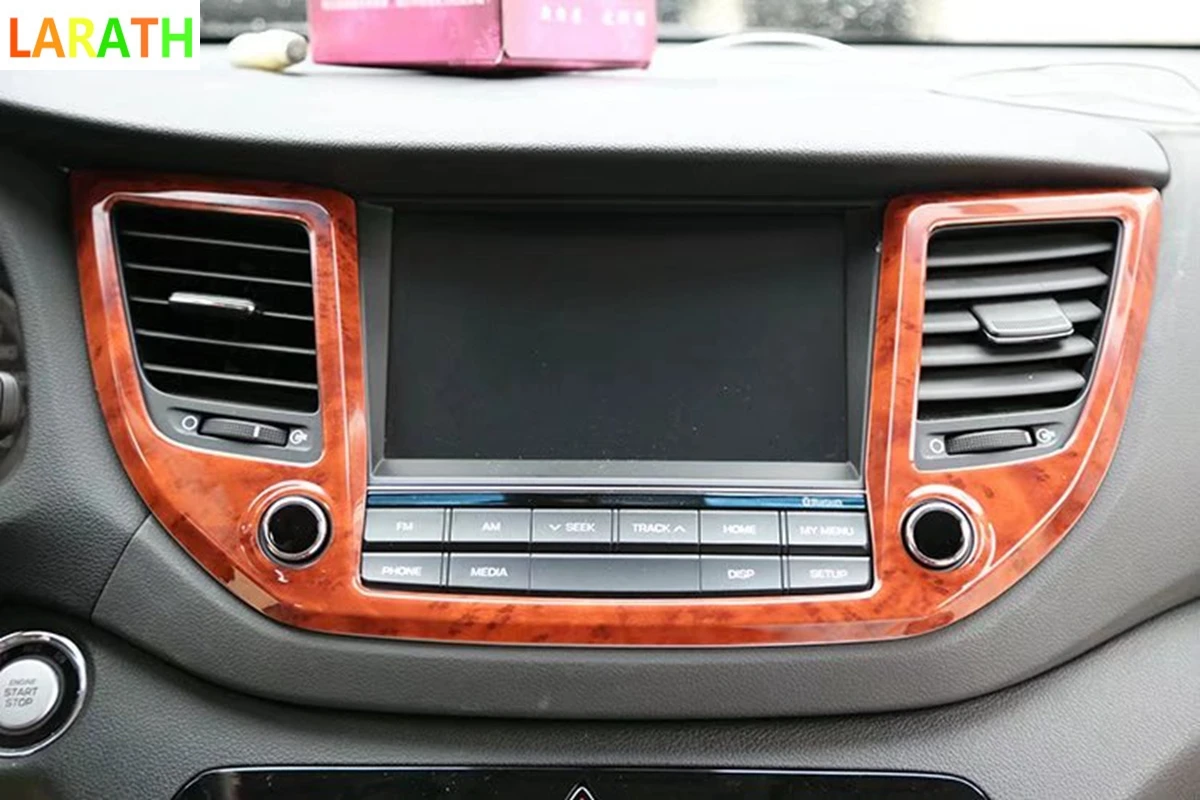 

For Hyundai Tucson 2015 2016 2017 Mahogany color/Carbon Fiber Car styling air vent on both sides of the car accessories