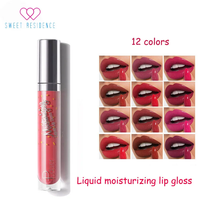 

1pcs Waterproof liquid lip gloss moisturizing lipstick For Lips Cosmetic Sexy Batom Mate Lip Tint Makeup Lasting Lipgloss