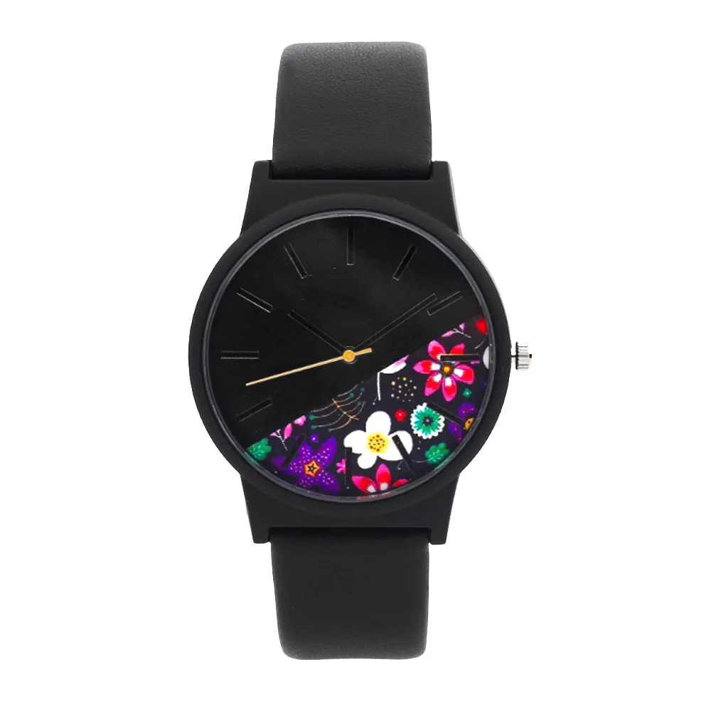 Кварцевые наручные часы Reloj Mujer, модные повседневные женские часы разных цветов, роскошные часы с кожаным браслетом