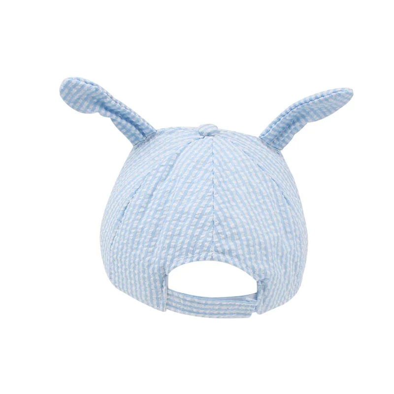 Casual Plaid Baby Cap Cotton Baby Boys Hat Rabbit Ears Baby Hat For Girls Cute Cat Sun Hat Spring Summer New Baby Boy Clothing (34)
