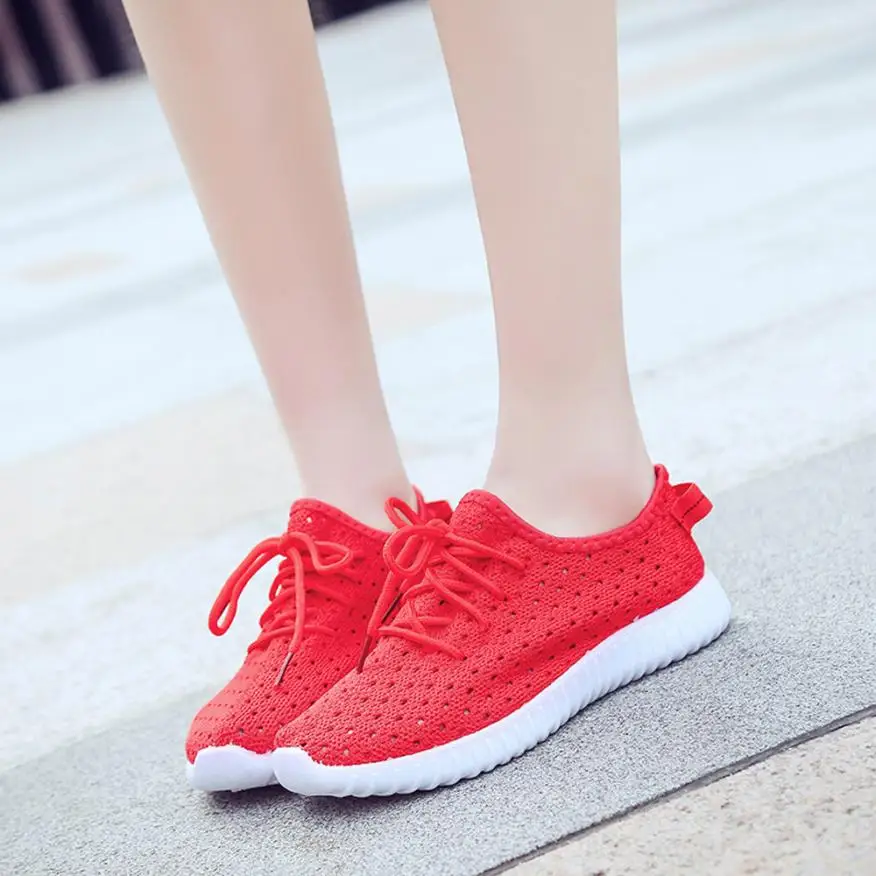 

Women Outdoor Mesh Shoes Lace Up Comfortable Soles Running Sports shoes Dropshipping 0806