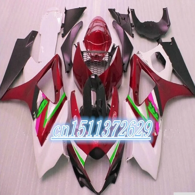 

Dor-fairing body kit for A K7 07 08 GSXR1000 red white black fairings set GSXR 1000 2007 2008 for SUZUKI D