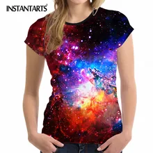 INSTANTARTS Летняя женская футболка для бега с коротким рукавом, дышащая футболка для йоги, фитнес-топы для девушек, быстросохнущая Спортивная футболка