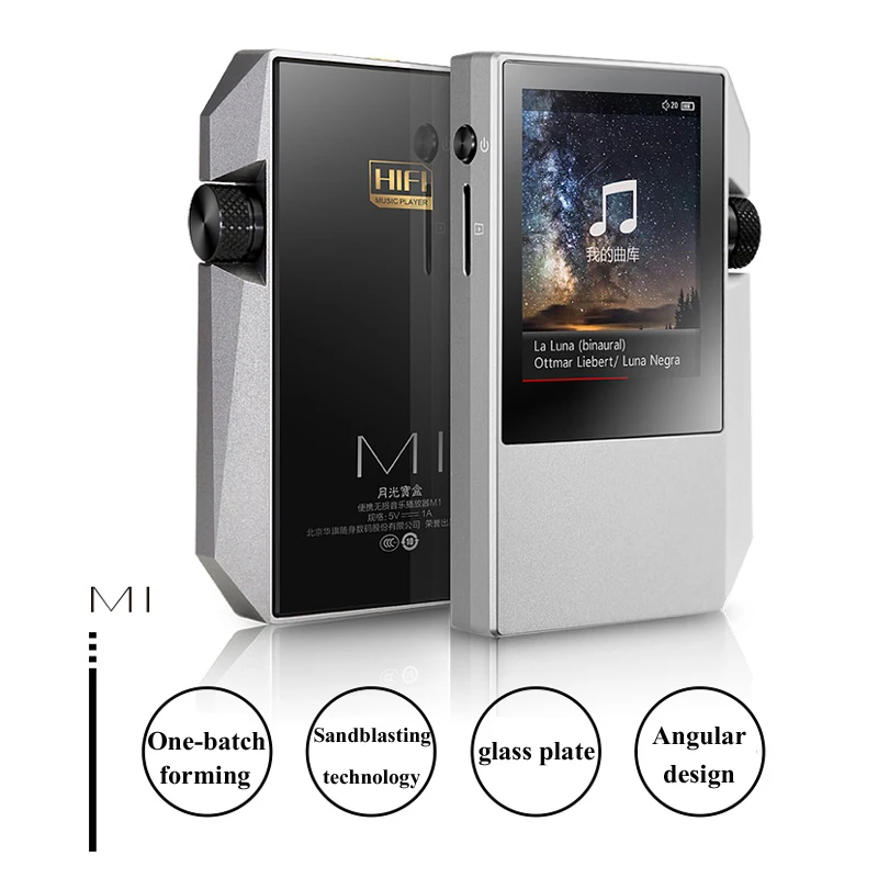 Lusya M1 Hifi Music Player DSD128 MP3 Player AK4490EN DAC audio decoding TPA6130A2*2 dual headphone amp support to128GB T0037