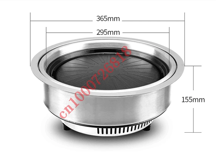 220 В бездымный Электрический Круглый встроенный круговой барбекю горшок инфракрасный гриль антипригарное коммерческое и домашнее барбекю класса