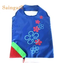 Top High quality Simple New Simple Strawberry Fruit Green Folding Convenience Shopping Bag drop shipping Oct18
