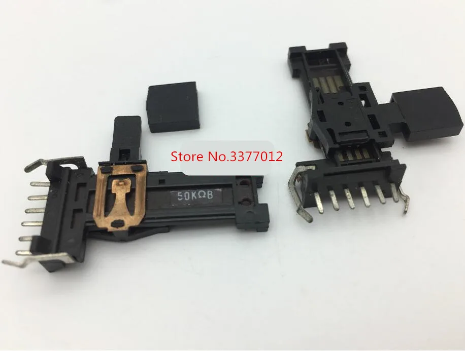 5pcs/lot 35MM S.W switch 3.5 cm plastic Straight slide potentiometer double B50KX2 with midpoint shaft length 12mm hat | Строительство