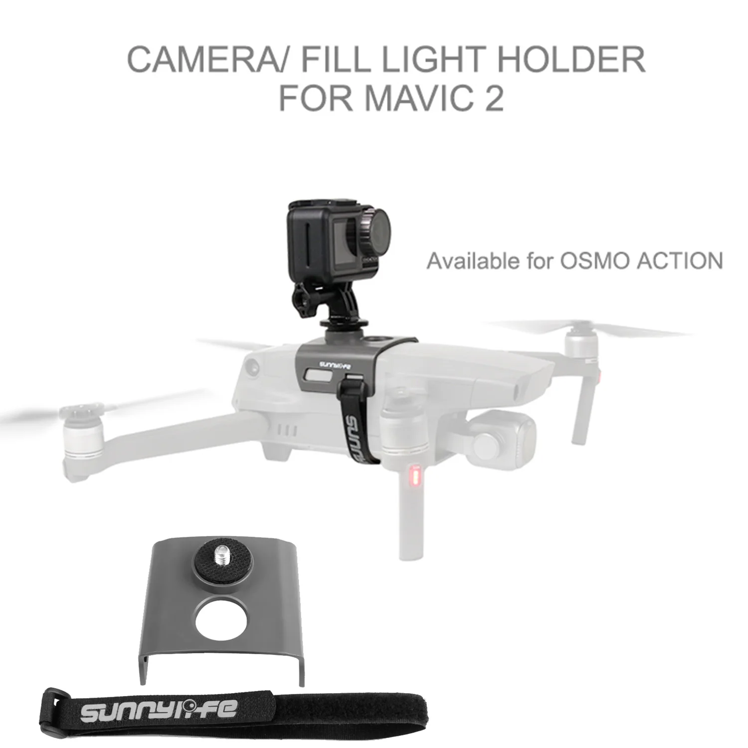 

SUNNYLIFE Fill Light Camera Expansion Mount Holder Stand for DJI Mavic 2 Pro Zoom Drone Insta360 GOPRO OSMO ACTION Pocket Camera