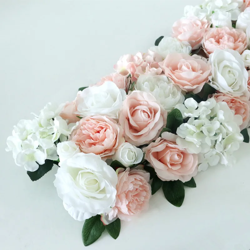 Flone Artificial Flower Row DIY Silk Flower Hydrangea Peony Rose Flower Wedding Arch Road Lead Home Hotel Party Decor DIY Flores (8)