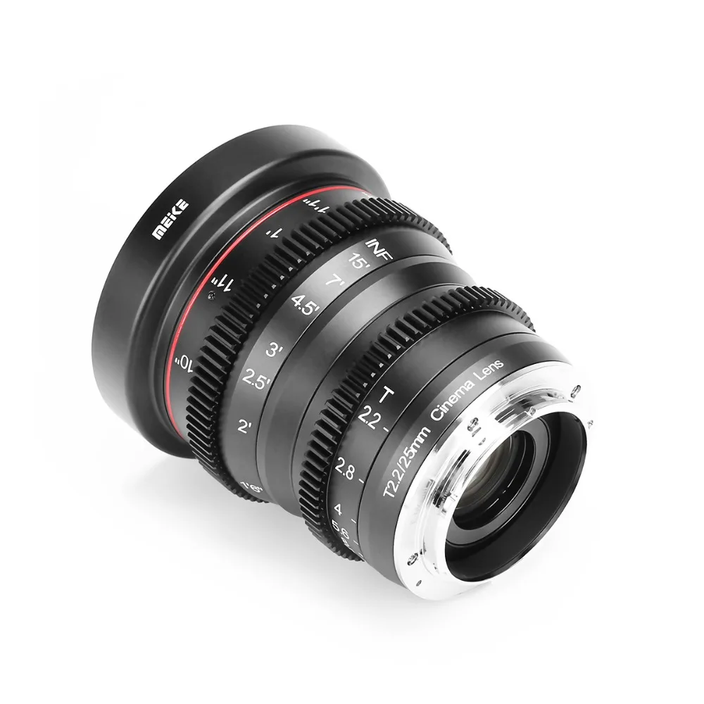 US $399.99 Meike 25mm T22 Manual Focus Portrait Cine Lens For Sony EMount For Fuji XMount A6300 A6500 A9 A7RIII A7III A7 A6000 XT2 XA1
