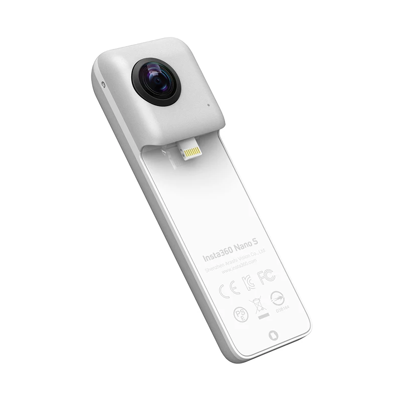 Insta360 Nano S 4 K 360 VR видео панорамная камера 20 Мп фото для iphone - Цветной: Silver