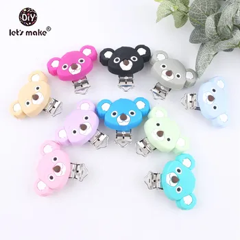 

Let's Make 1pcs Pacifier Clip Cute Koala Silicone Teething DIY Crafts Accessories Pacifier Silicone Baby Teether Teething Toys