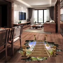 Creative 3D simulation small suspension bridge stickers bedroom living room kitchen removable home decoration wall stickers 3pcs set 3d removable room decoration wall stickers