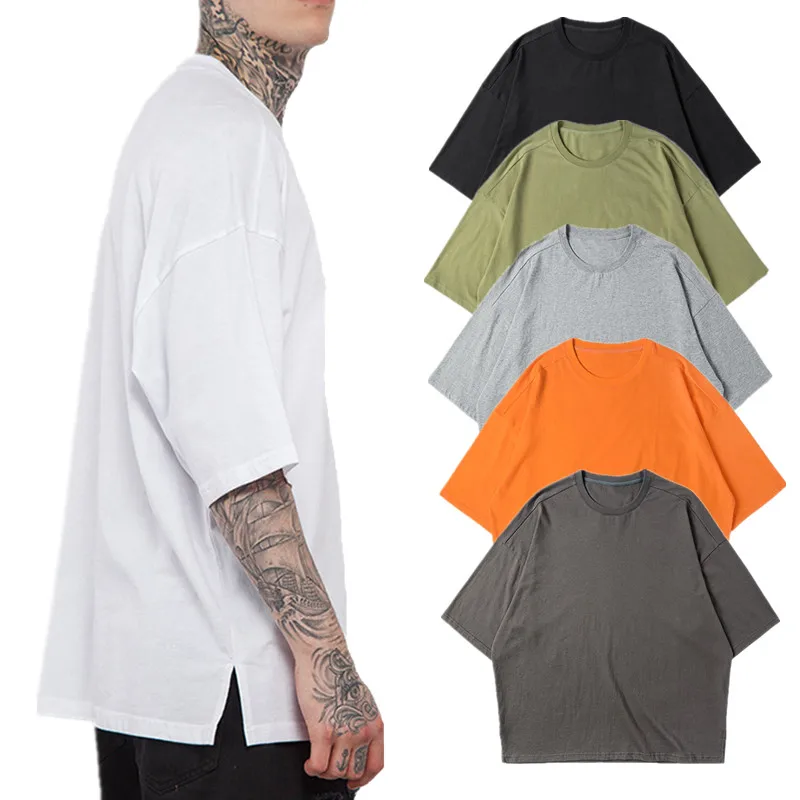 Buy 3/4 Sleeve Men Tees Summer Streetwear Casual Baggy