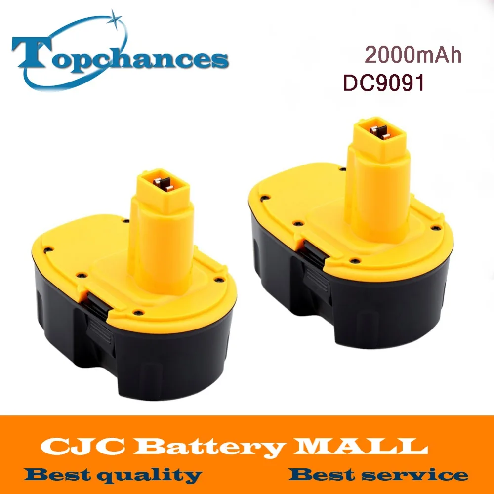 2X14.4 В 2000 мАч Аккумулятор для Dewalt DW9094 DW9091 DC9091 DE9091 DE9092 DC612ka DC613ka DC614ka DC615ka DC728ka DW054k-2 DW055k-2