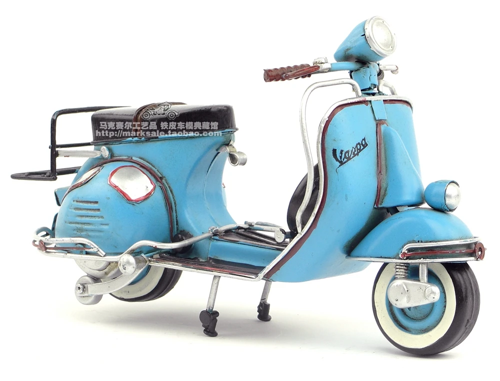 1965 Piaggio Vespa Scooter Motorcycle Model Blue handmade antique vintage  metal craft chrisamas gift|motorcycle license|motorcycle  enclosuremotorcycle simulation - AliExpress