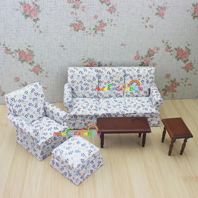 Sofa Coffee Table Stool 5pc Set Living Room Furniture Dollhouse Miniatures 1 12 China Sofa Coffee Table Stool 5pc Set Living Room Furniture Dollhouse Miniatures 1 12 China