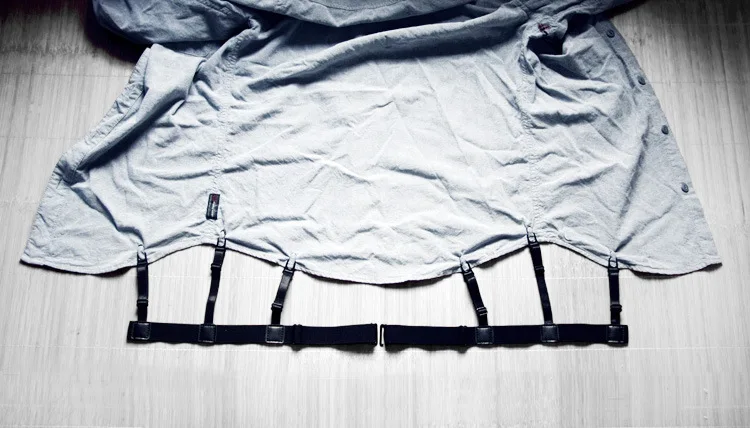 2 предмета Для мужчин рубашка ремень с Non-с блокировкой скольжения зажимы держать рубашка заправленные ног бедра чулок подвязки ремень