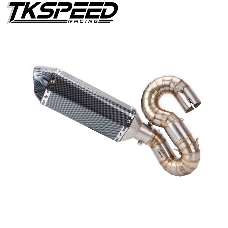 

49mm-51mm exhaust Modified Scooter Exhaust Muffle GY6+ Stainless Steel Half tube Exhaust Pipe for Honda cbr1000 2008-2013