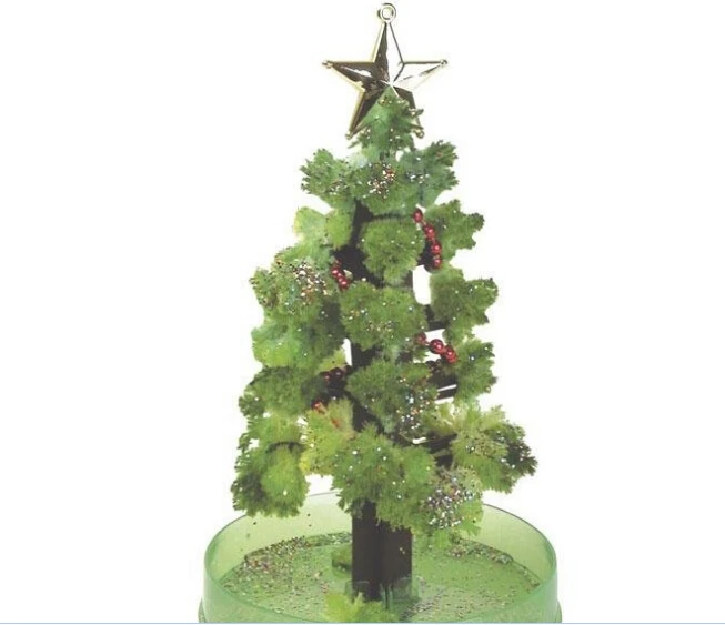 110 мм, H, сделай сам, зеленые, визуальные, волшебные, волшебные, из кристаллов бумаги, дерево, волшебные, растущие, Рождественские елки, Wunderbaum, детские игрушки для детей - Цвет: Green