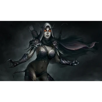 

Best Quality 2mm Thick Table Pad Game WOW Black Woman Playmat, Board Games Can also print Custom Pictures