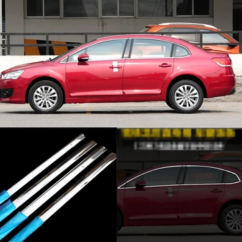 

18pcs Stainless Steel Door Window Frame Sill Molding Trim For Citroen C-Quatre 2009-2014