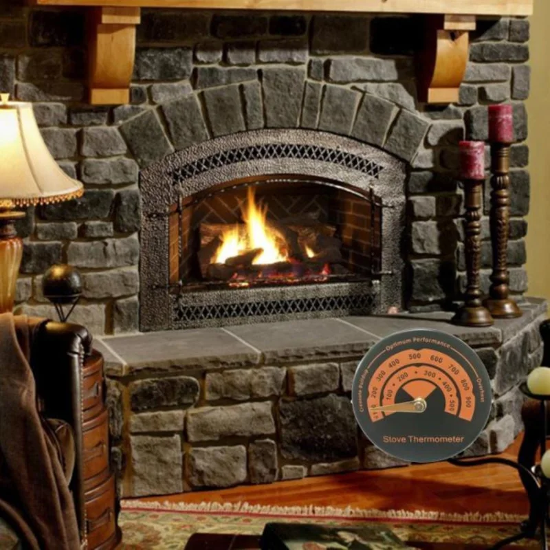 

Magnetic Wood Environmental Stove Pipe Friendly Fireplace Thermometer Home Tool Digital Meat Thermometer Kitchen