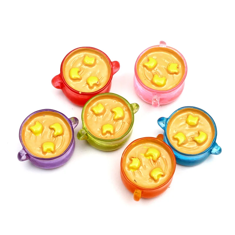 

20pcs Mixed Soup Pot Kitchenware Resin Decoration Crafts Flatback Cabochon Embellishments For Scrapbooking Beads Diy Accessories