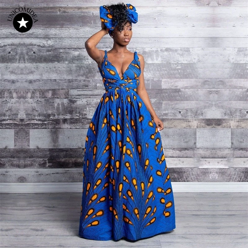 

Casual Bandage Multiway Maxi African Dress Summer Floral Convertible Boho Dress Party African Clothes Infinity Robe Longue Femme