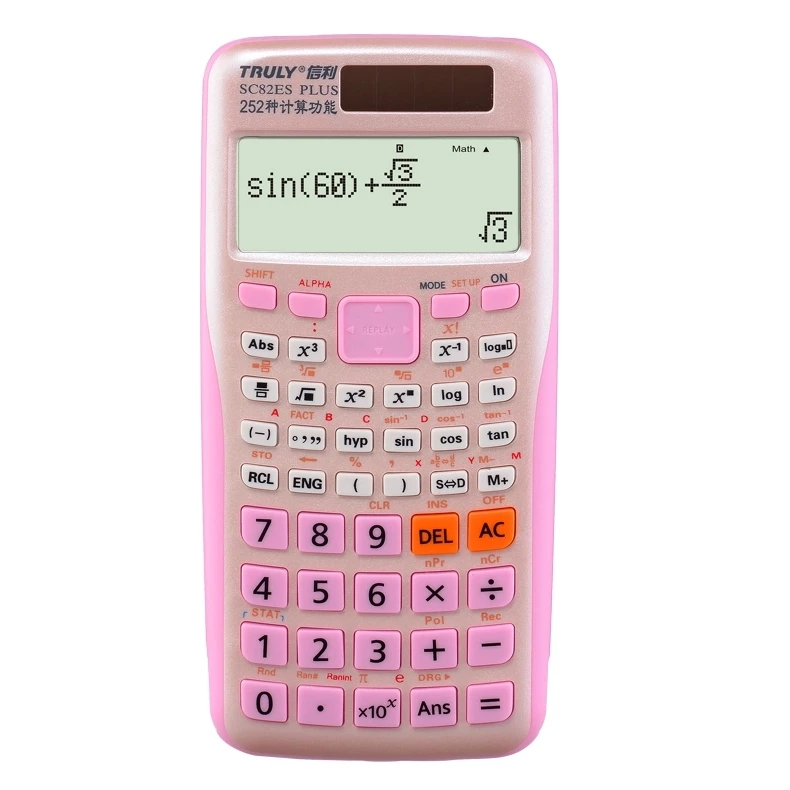 الشمسية LED حاسبة العلمي Sc 82es مع 249 وظيفة أفضل من 991ES السلطة المزدوجة الملونة Calculadora Cientifica طالب