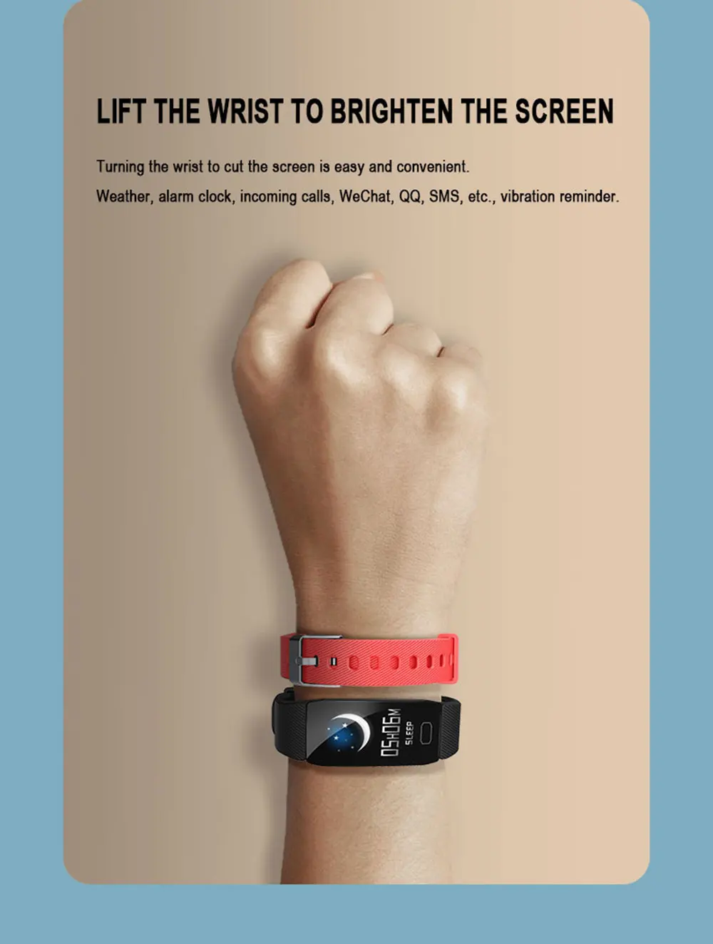 Смарт-браслет кровяное давление Q1 монитор сердечного ритма фитнес-трекер Смарт-часы фитнес-браслет водонепроницаемый дисплей погоды для женщин